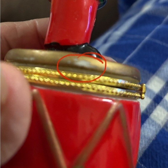 Porcelain Limoge Box nutcracker trinket decor - Picture 5 of 5